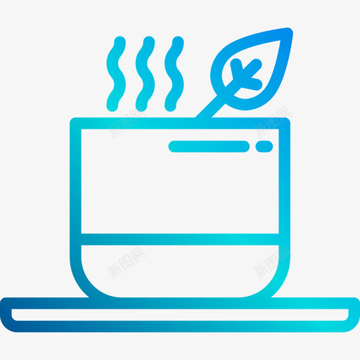 热绿茶茶8线性梯度图标svg_新图网 https://ixintu.com 梯度 线性 绿茶