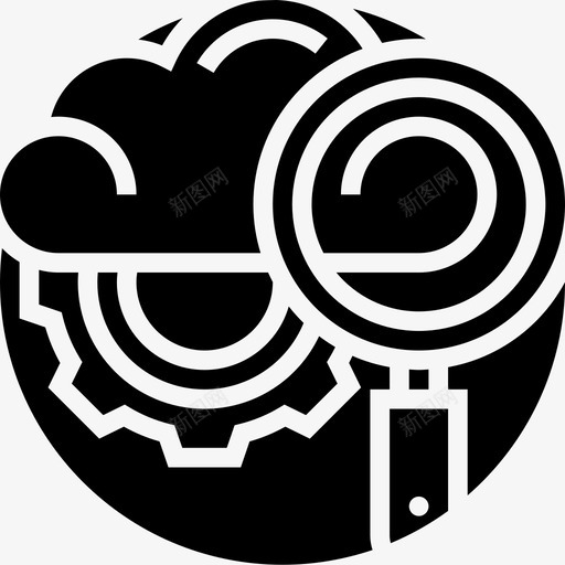 搜索引擎云技术30字形图标svg_新图网 https://ixintu.com 云技术30 字形 搜索引擎