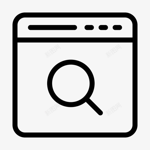 搜索浏览器internet联机图标svg_新图网 https://ixintu.com internet 在线教育 字形 搜索 浏览器 窗口 网页 联机