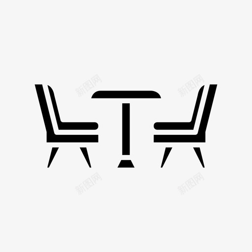 椅子餐厅餐桌图标svg_新图网 https://ixintu.com 客厅 家具 椅子 餐厅 餐桌