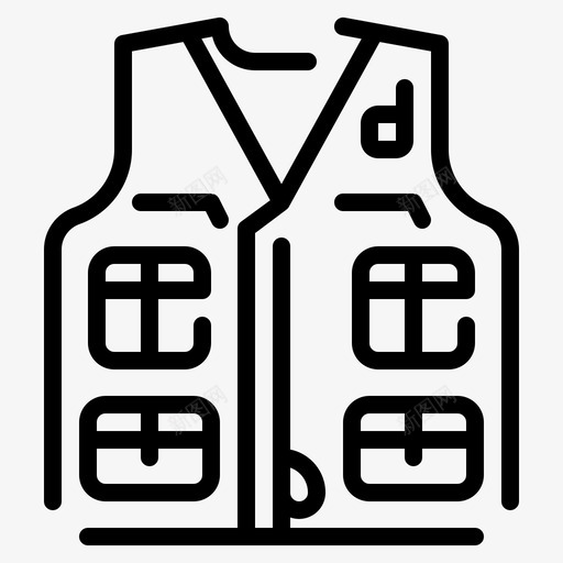 背心冒险55直线型图标svg_新图网 https://ixintu.com 冒险 直线 线型 背心