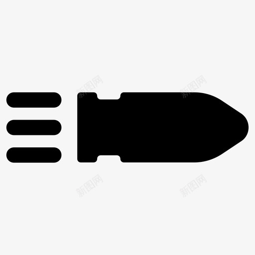 子弹弹药武器图标svg_新图网 https://ixintu.com 子弹 弹药 武器