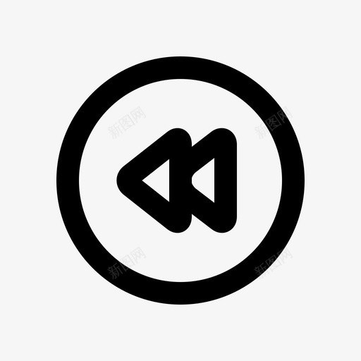 后退按钮左侧图标svg_新图网 https://ixintu.com ui多媒体 后退 多媒体 左侧 按钮 用户界面