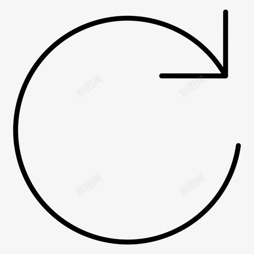 重新加载顺时针刷新图标svg_新图网 https://ixintu.com 刷新 加载 旋转 电子商务 重新 顺时针