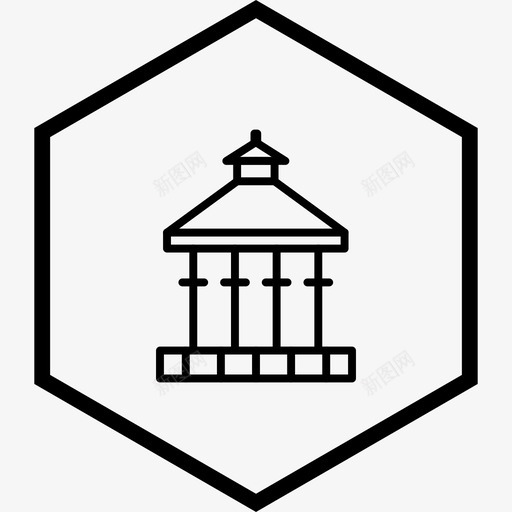阳台门廊露台图标svg_新图网 https://ixintu.com 真正的夏天 门廊 阳台 露台