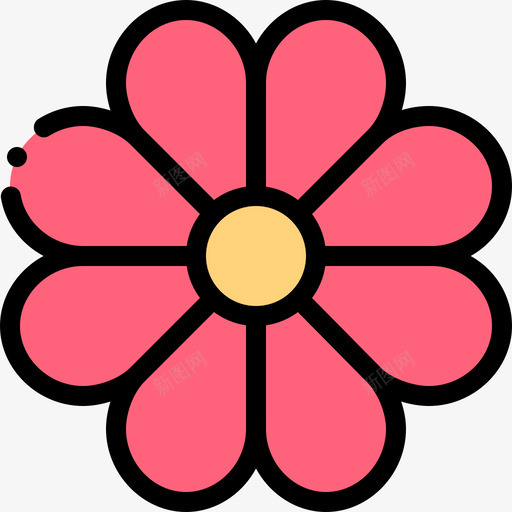 彩色复活节花图标svg_新图网 https://ixintu.com 复活节 彩色