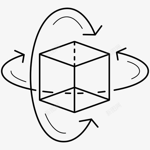 三维旋转箭头立方体图标svg_新图网 https://ixintu.com 三维 旋转 立方体 箭头