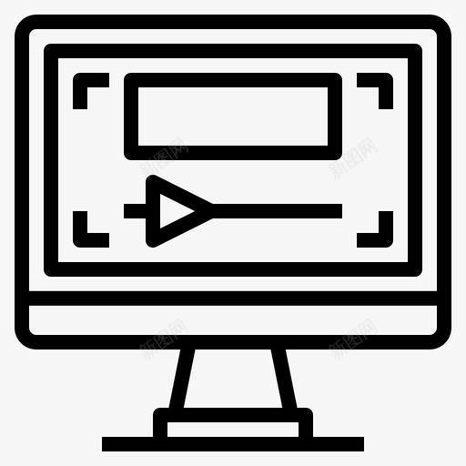 计算机摄影99线性图标svg_新图网 https://ixintu.com 摄影 线性 计算机
