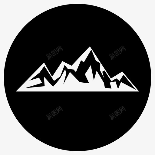 山地理高度图标svg_新图网 https://ixintu.com 地理 山 峰 高度