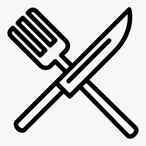 餐厅牛肉饭图标svg_新图网 https://ixintu.com 刀 厨房工具 叉子 牛肉 餐厅 饭