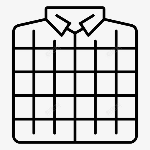 法兰绒衣服时尚图标svg_新图网 https://ixintu.com 时尚 时髦 法兰绒 秋季 衣服 衬衫