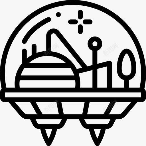 城市科幻2线性图标svg_新图网 https://ixintu.com 城市 科幻 线性