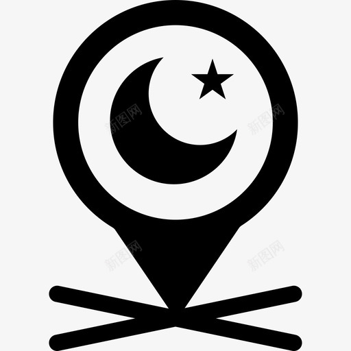 月亮克雷森伊斯兰教图标svg_新图网 https://ixintu.com 伊斯兰教 克雷森 地图钉 地图钉v4 月亮 清真寺