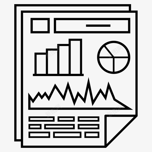 业务报告业务增长财务增长图标svg_新图网 https://ixintu.com 一套案例研究 业务增长 业务报告 白皮书和业务报告线向量图标 线图报告 统计分析 财务增长