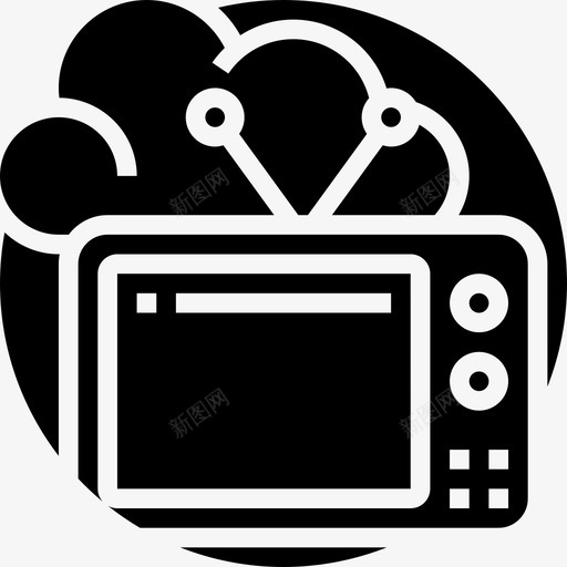 流媒体云技术30字形图标svg_新图网 https://ixintu.com 云技术30 字形 流媒体