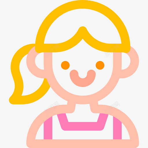 女孩21岁幼儿园直系肤色图标svg_新图网 https://ixintu.com 21岁 女孩 幼儿园 直系 肤色