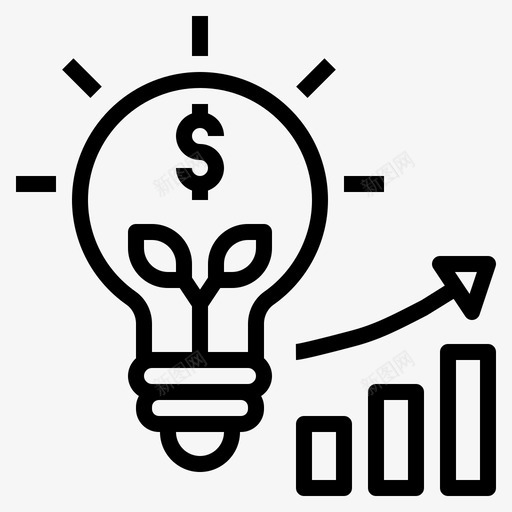 成长商业创意图标svg_新图网 https://ixintu.com 企业孵化器 创业 创意 利润 商业 成长