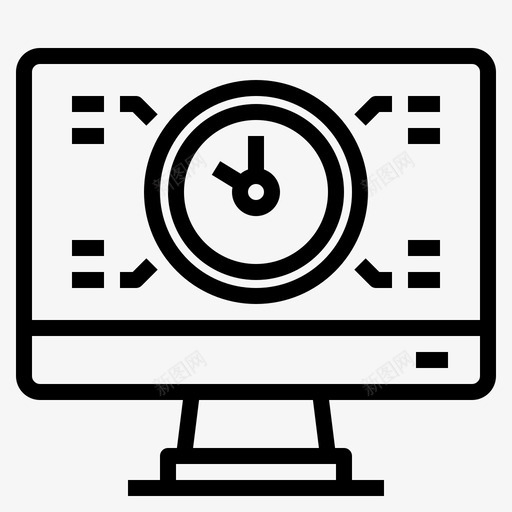 时间管理商业计算机图标svg_新图网 https://ixintu.com 商业 市场营销 时间管理 管理 计算机