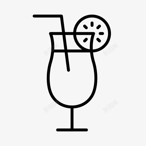 鸡尾酒饮料点心图标svg_新图网 https://ixintu.com 点心 饮料 鸡尾酒