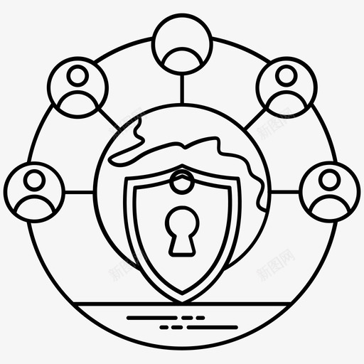 网络保护信息安全网络集成图标svg_新图网 https://ixintu.com 优化 保护 信息 图标 安全 开发 搜索引擎 线图 网络 网络安全 网络集成
