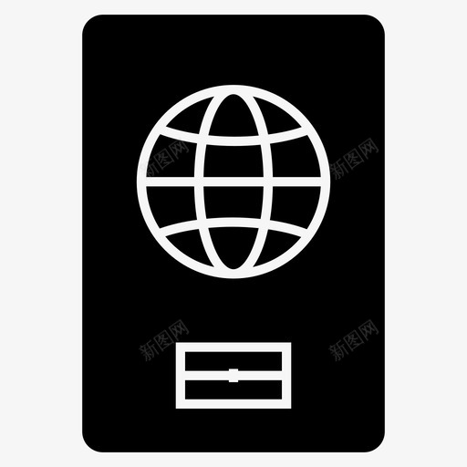 护照旅游黑暗图标svg_新图网 https://ixintu.com 护照 旅游 黑暗