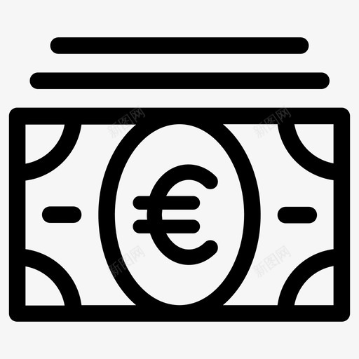 现金欧元欧洲货币图标svg_新图网 https://ixintu.com 付款 欧元 欧洲 现金 货币