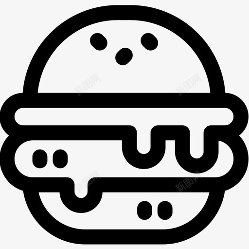 汉堡外卖35直系图标svg_新图网 https://ixintu.com 外卖 汉堡 直系