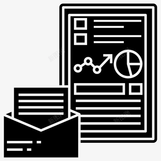 业务文档业务报告市场调研图标svg_新图网 https://ixintu.com 业务报告 业务文档 市场调研 案例研究集 白皮书和业务报告字形矢量图标 统计报表 饼图