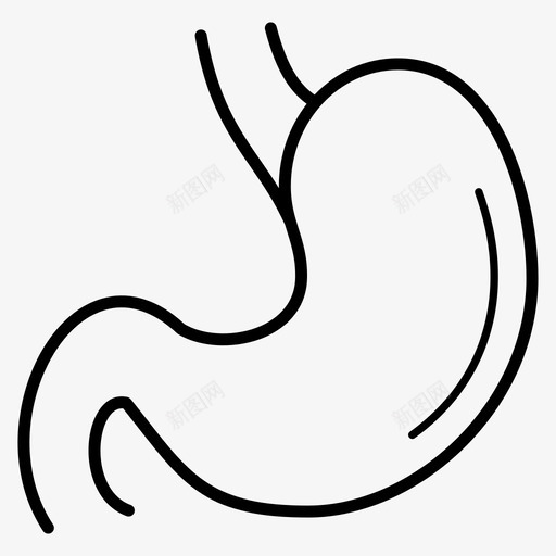 胃人体器官图标svg_新图网 https://ixintu.com 人体 医疗 器官 图标 线图