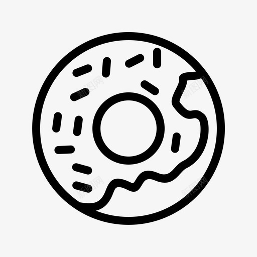 甜甜圈烘焙食品糖果图标svg_新图网 https://ixintu.com 烘焙食品 甜点 甜甜圈 糖果