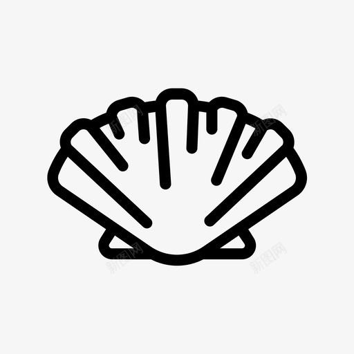 贝壳动物鱼图标svg_新图网 https://ixintu.com 动物 海洋 贝壳