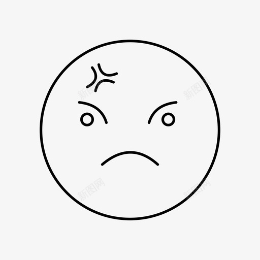 愤怒头像表情图标svg_新图网 https://ixintu.com 头像 感觉 愤怒 用户 笑脸 表情