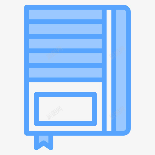 笔记本办公文具21蓝色图标svg_新图网 https://ixintu.com 办公文具21 笔记本 蓝色