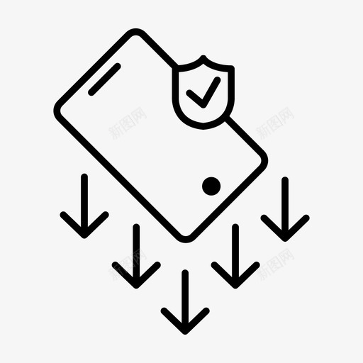 防震手机强力手机图标svg_新图网 https://ixintu.com 强力 手机 防震
