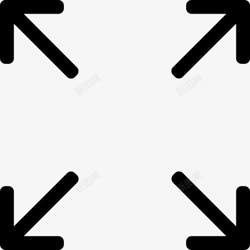 全屏箭头角图标svg_新图网 https://ixintu.com 全屏 矛 箭头 角