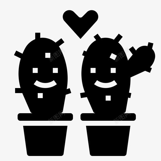 仙人掌婚礼194填充图标svg_新图网 https://ixintu.com 仙人掌 填充 婚礼