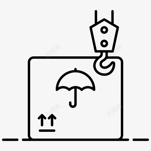 包装交付易碎品交付工业起重机图标svg_新图网 https://ixintu.com 交付 包装 工业 库存 整套 易碎 流线 物流 装运 起重机 转移