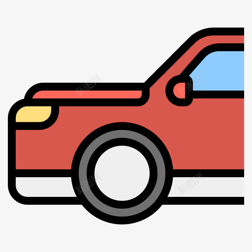 汽车工作日2线性颜色图标svg_新图网 https://ixintu.com 工作日2 汽车 线性颜色