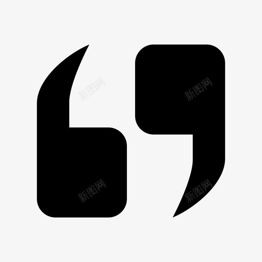 引号引语言语图标svg_新图网 https://ixintu.com 引号 引语 文本 符号 言语