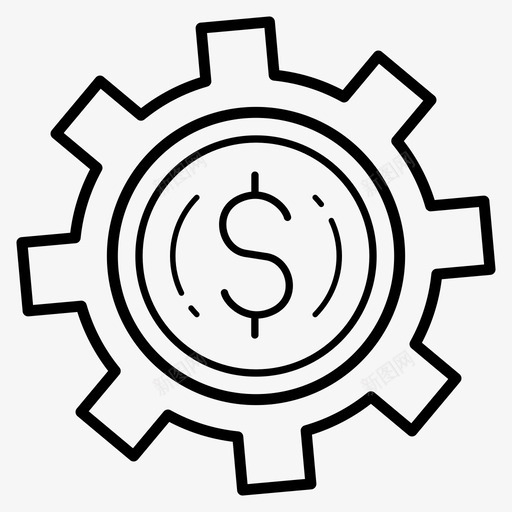 财务设置配置优化图标svg_新图网 https://ixintu.com 业务 优化 图标 线图 设置 财务 选项 配置