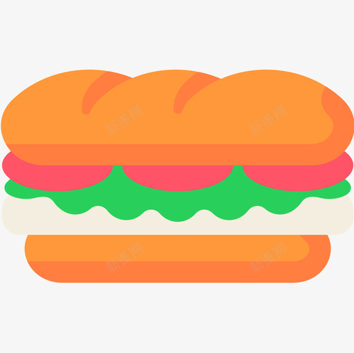 三明治纯素食品5无糖图标svg_新图网 https://ixintu.com 三明治 无糖 纯素 食品