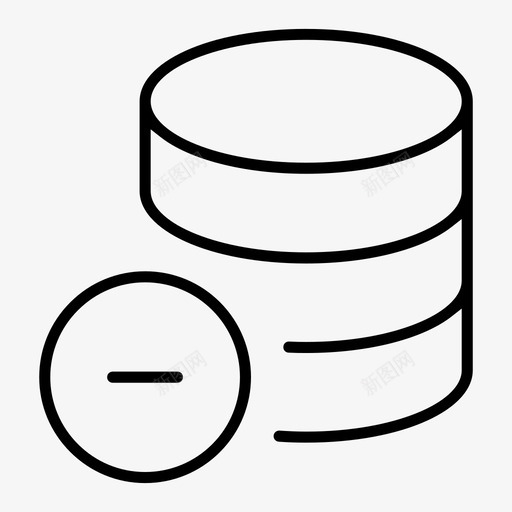 从数据库中删除数据库删除数据库图标svg_新图网 https://ixintu.com 删除 技术 数据库 条目