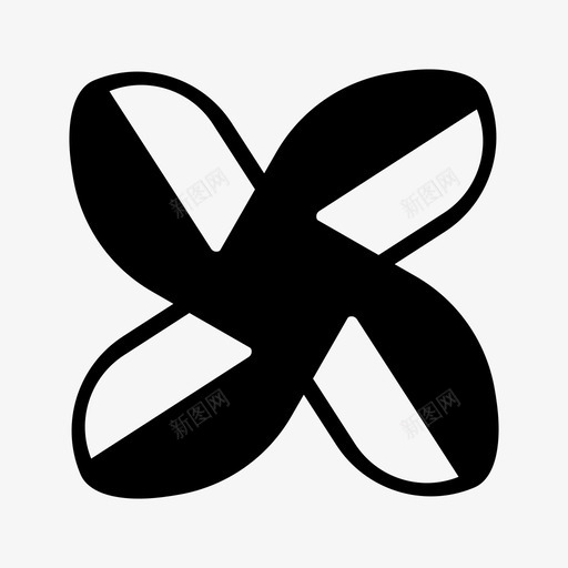 风车花瓣螺旋桨图标svg_新图网 https://ixintu.com 旋转 花瓣 螺旋桨 风 风车
