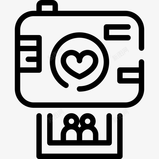 照相机婚礼177直线型图标svg_新图网 https://ixintu.com 婚礼 照相机 直线 线型