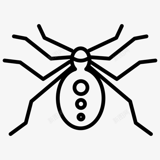 蜘蛛昆虫31线状图标svg_新图网 https://ixintu.com 昆虫31 线状 蜘蛛
