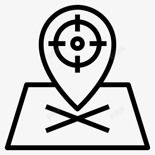 占位符导航地图1线性图标svg_新图网 https://ixintu.com 占位符 地图 导航 线性
