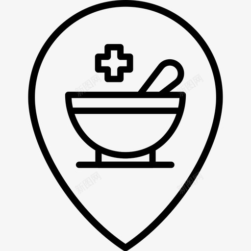 药店地图针药品图标svg_新图网 https://ixintu.com 地图针 地图针v15 药品 药店 药房