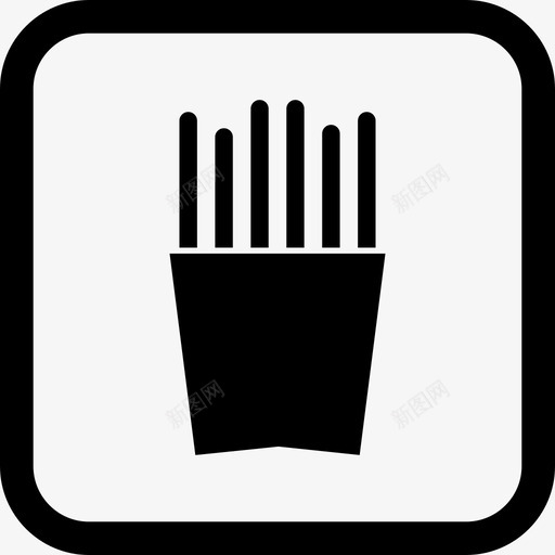 法国菜薯条食物图标svg_新图网 https://ixintu.com 法国 薯条 食物