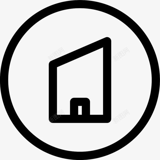 家建筑门图标svg_新图网 https://ixintu.com 家 屋顶 建筑 房子 现代 网络圈 门