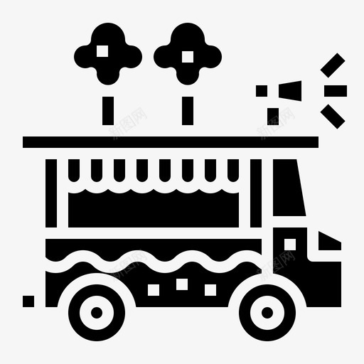 棉花糖甜点食品车图标svg_新图网 https://ixintu.com 固体食品车 棉花糖 甜点 糖果 面包车 食品车